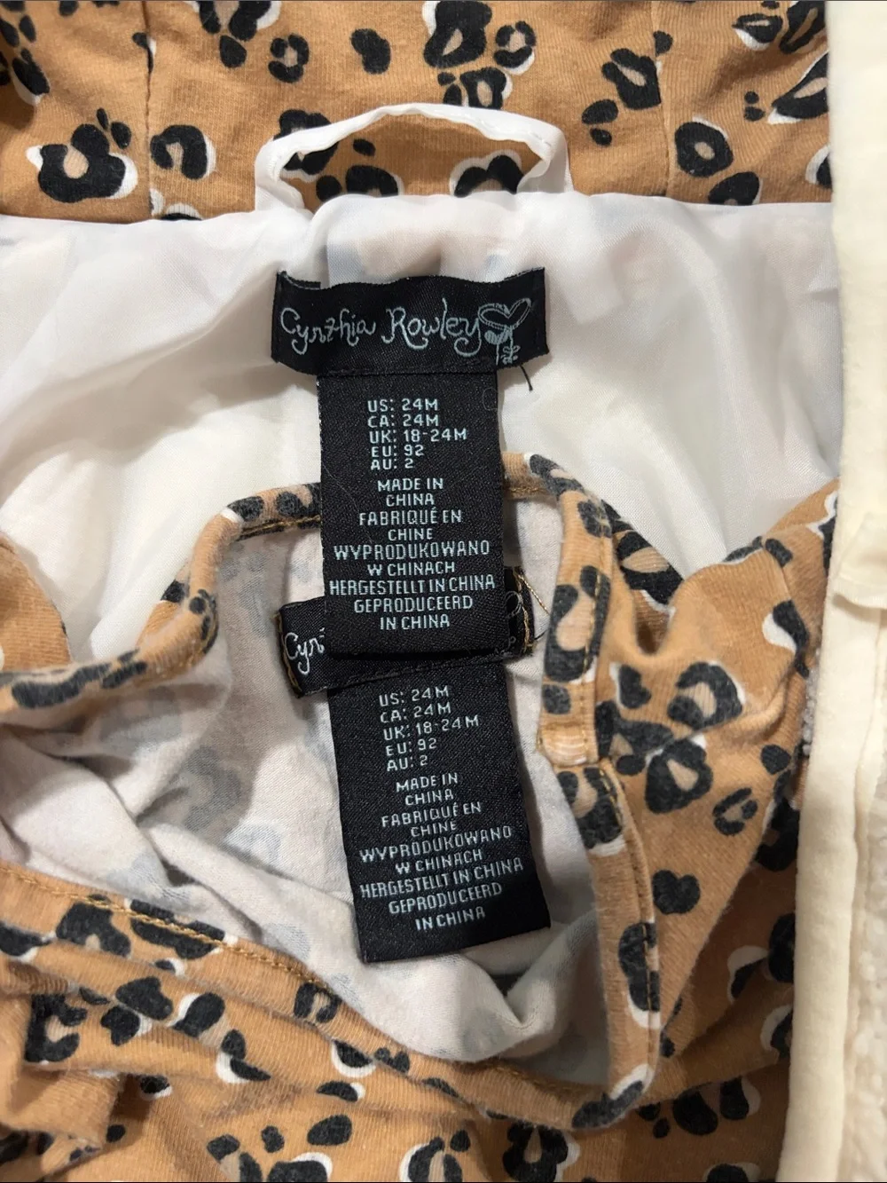 Cynthia Rowley Tan and Black Leopard Print Women's Jacket